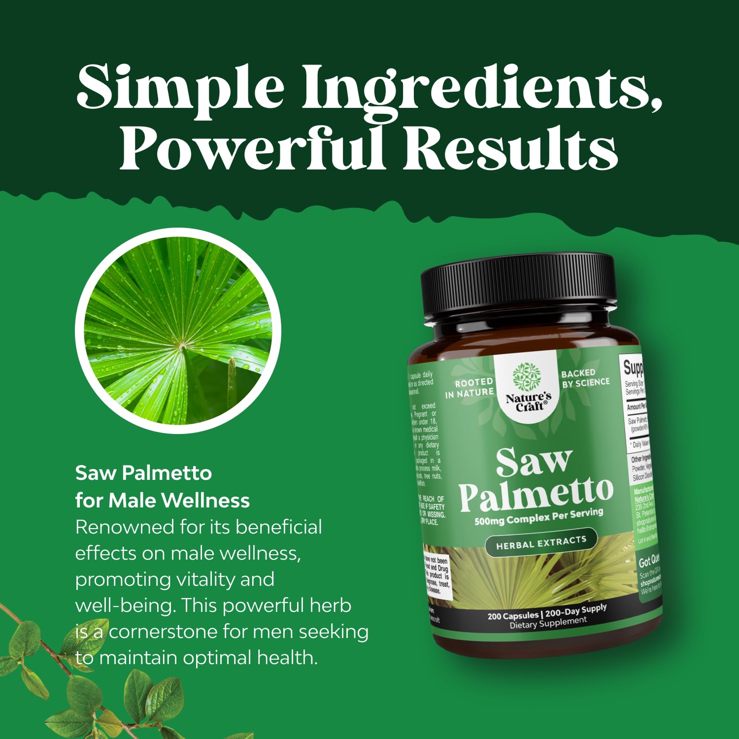 Extra Strength Saw Palmetto Extract - Advanced Herbal Complex for Hair Health and Urinary Support with Plant Sterols & Flavonoids - Potent Herbal Supplement with 500mg per Serving - 100 Count Gsupps Australia