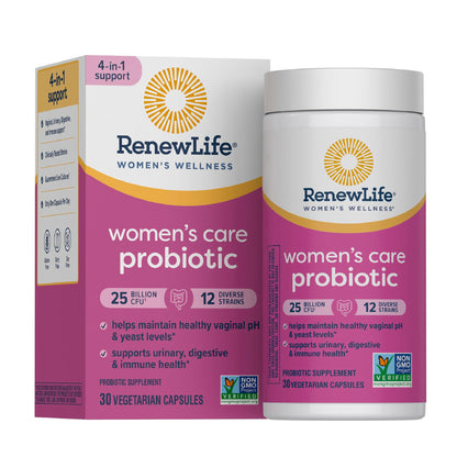 Renew Life Probiotics for Women, 25 Billion CFU Guaranteed, Probiotic Supplement for Digestive, Vaginal & Immune Health, Shelf Stable Renew Life