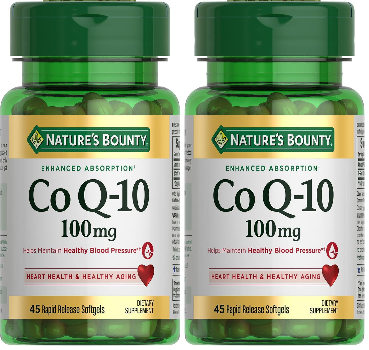 Nature's Bounty CoQ10, Helps Maintain Healthy Blood Pressure, 100 mg, Rapid Release Softgels, 75 Count Gsupps Australia