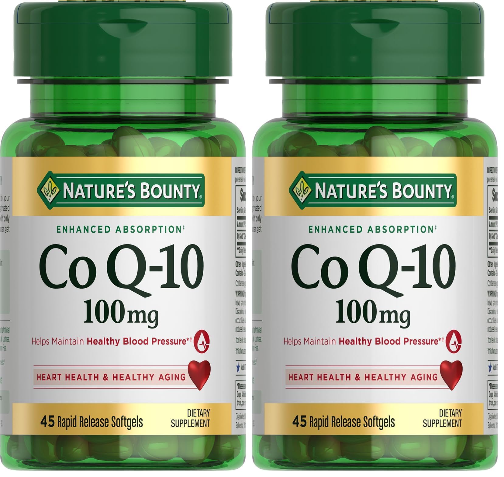 Nature's Bounty CoQ10, Helps Maintain Healthy Blood Pressure, 100 mg, Rapid Release Softgels, 75 Count Gsupps Australia