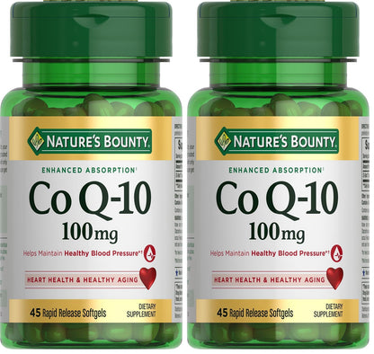 Nature's Bounty CoQ10, Helps Maintain Healthy Blood Pressure, 100 mg, Rapid Release Softgels, 75 Count Gsupps Australia