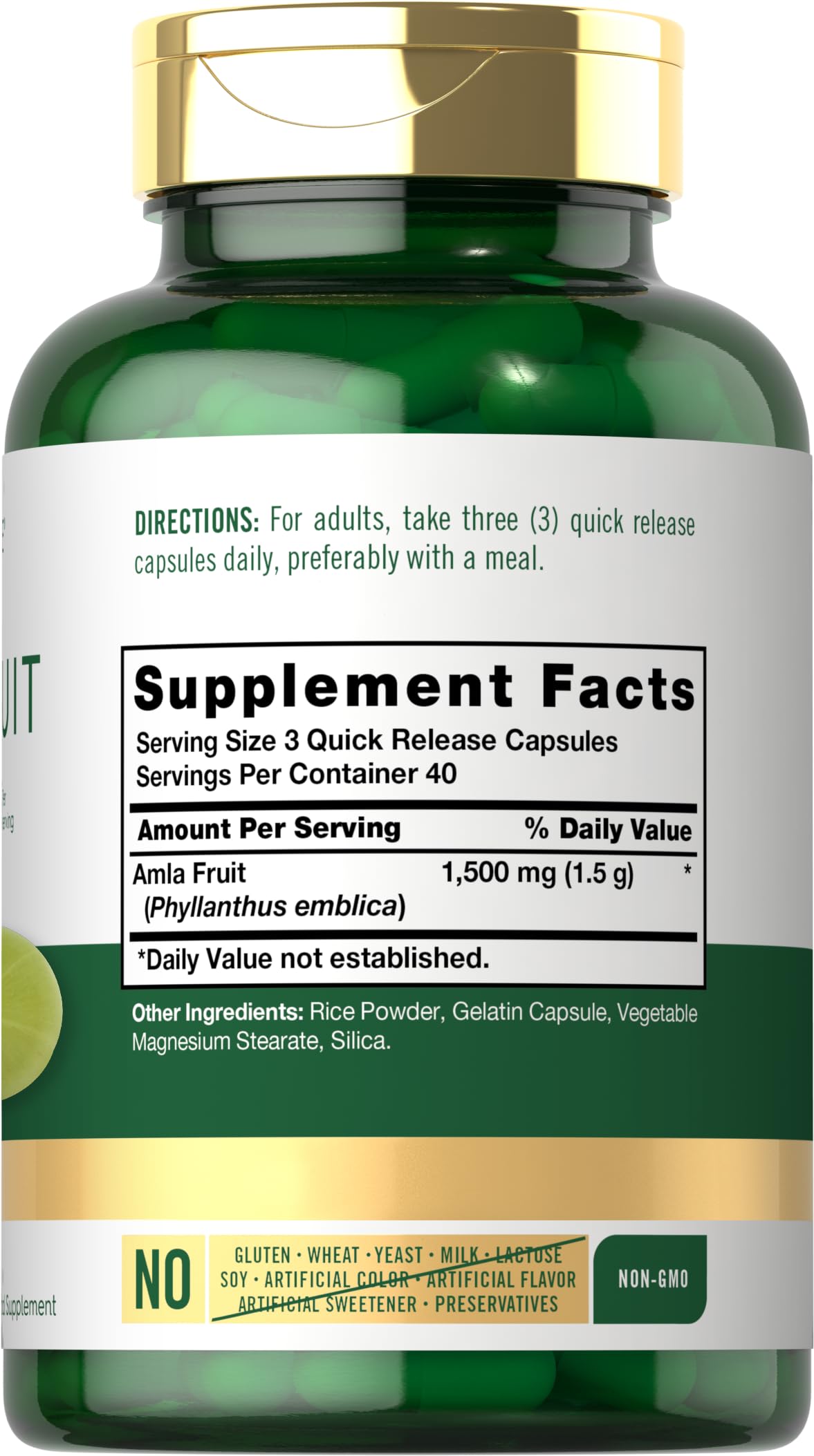 Carlyle Amla Capsules 1500mg | 120 Count | Amalaki Fruit | Herbal Extract Supplement | Non-GMO and Gluten Free Carlyle