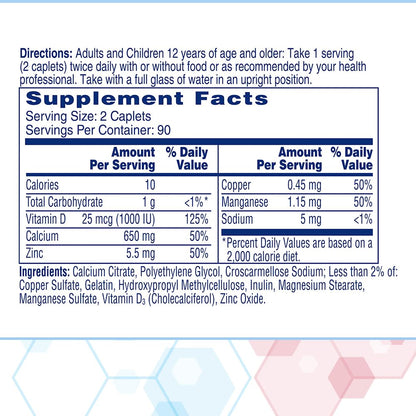 Citracal Maximum Plus Calcium Supplement - Calcium Citrate with Vitamin D3, Zinc, & Essential Minerals for Bone Health Support, Ages 12+ CITRACAL