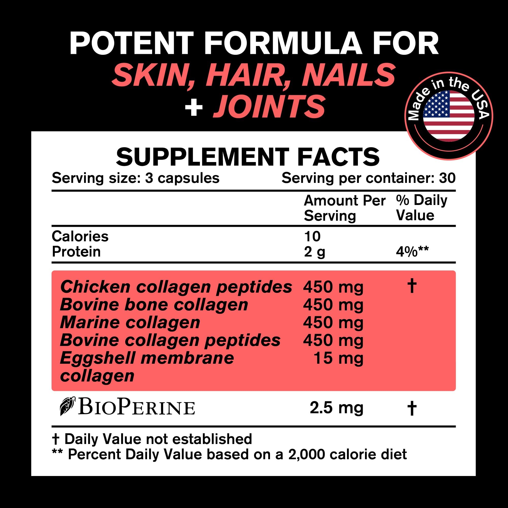 VitaRaw Collagen Pills 1800 mg - Multi Collagen Supplements (Types I, II, III, V & X) Grass Fed Non GMO Collagen Peptides Pills for Hair, Skin and Joints - Hydrolyzed Collagen Protein Powder VitaRaw buy australia supplements