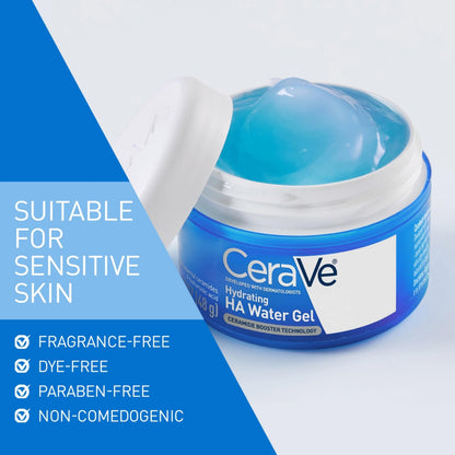 CeraVe Hydrating Hyaluronic Acid Water Gel Moisturizer for Face, 1.7oz CeraVe