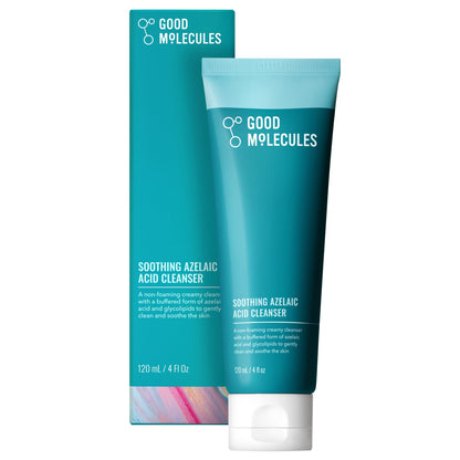 Good Molecules Soothing Azelaic Acid Cleanser – Gentle Creamy Non-Foaming Face Wash for Oily & Sensitive Skin – Vegan & Fragrance-Free – 120 ml Good Molecules