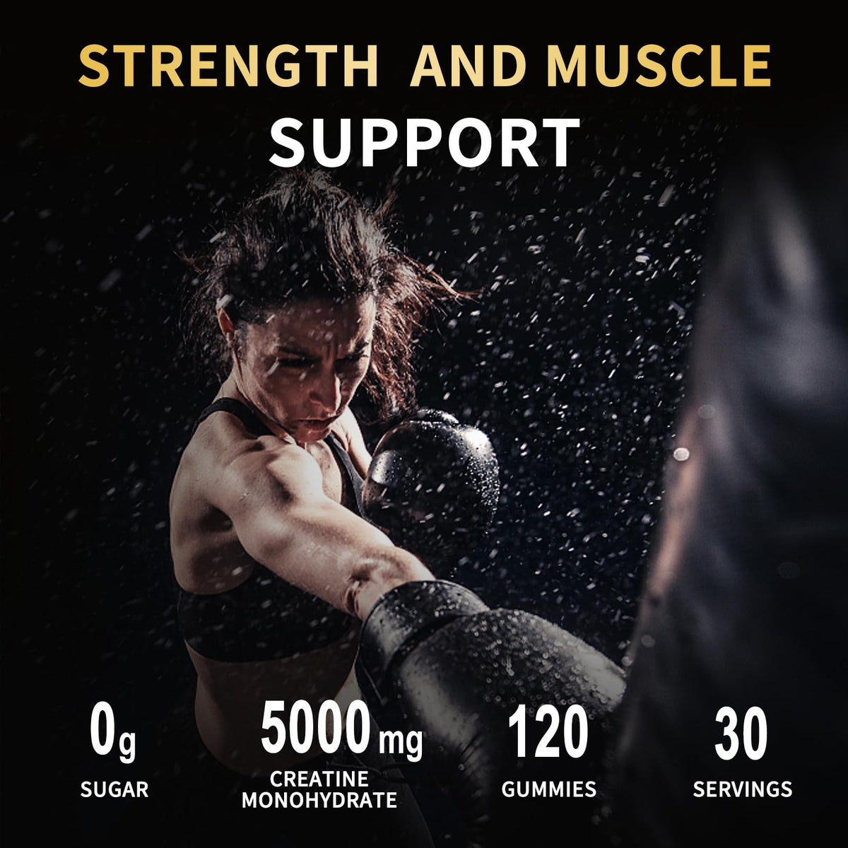OUYIYUA Creatine Monohydrate Gummies 5000mg for Men & Women - Sugar Free Pre-Workout Supplement, Chewables for Muscle Strength, Muscle Builder OUYIYUA