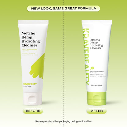 KraveBeauty Matcha Hemp Hydrating Cleanser for Dry, Sensitive Skin, 120 mL KraveBeauty