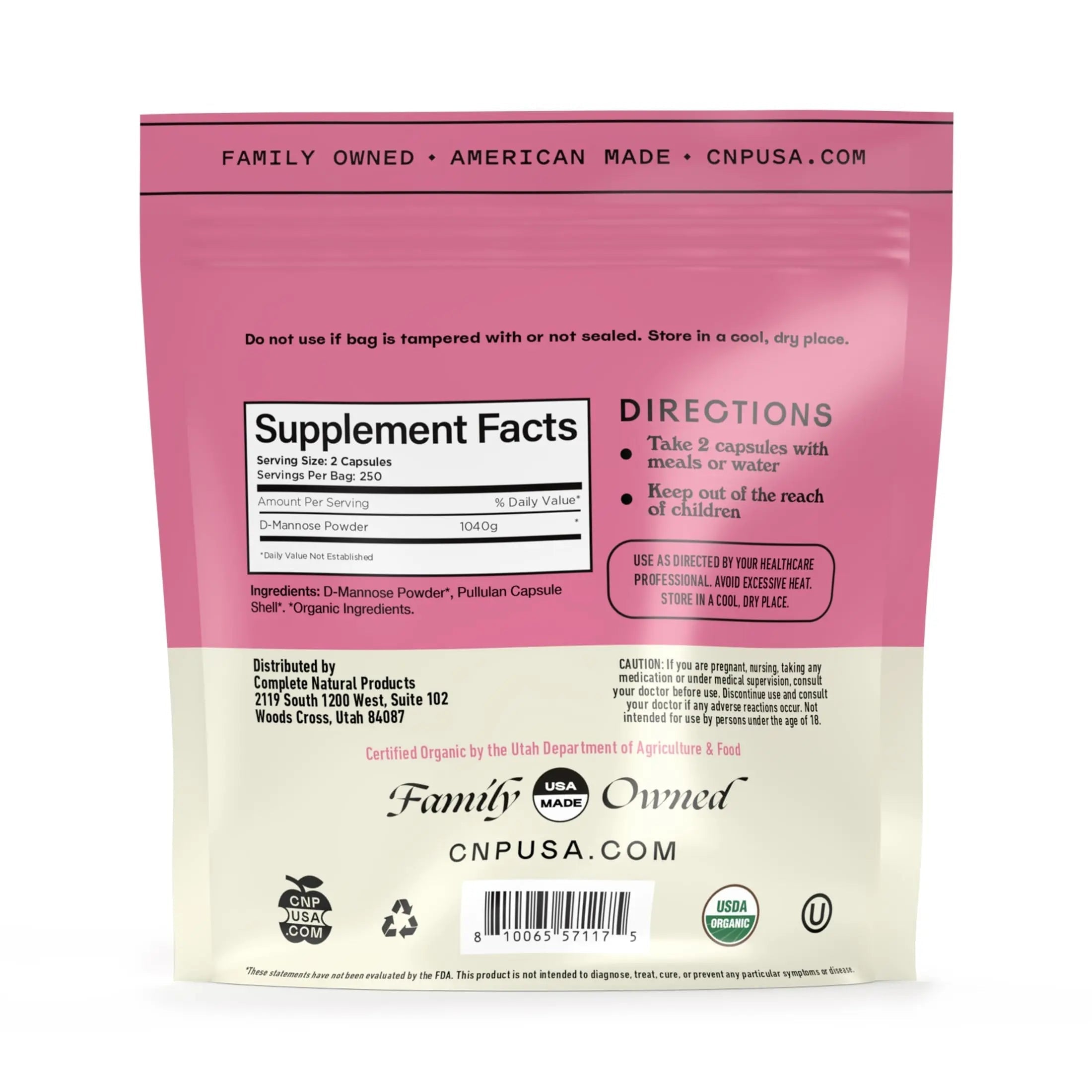 D Mannose 520mg Capsules - Organic D Mannose Supplement for UT Support, Urinary Tract Bladder Health Pills, Plant Based Formula, Vegan Non GMO, No Fillers, 500 Capsule Count Made USA Certified Kosher Complete Natural Products buy australia supplements