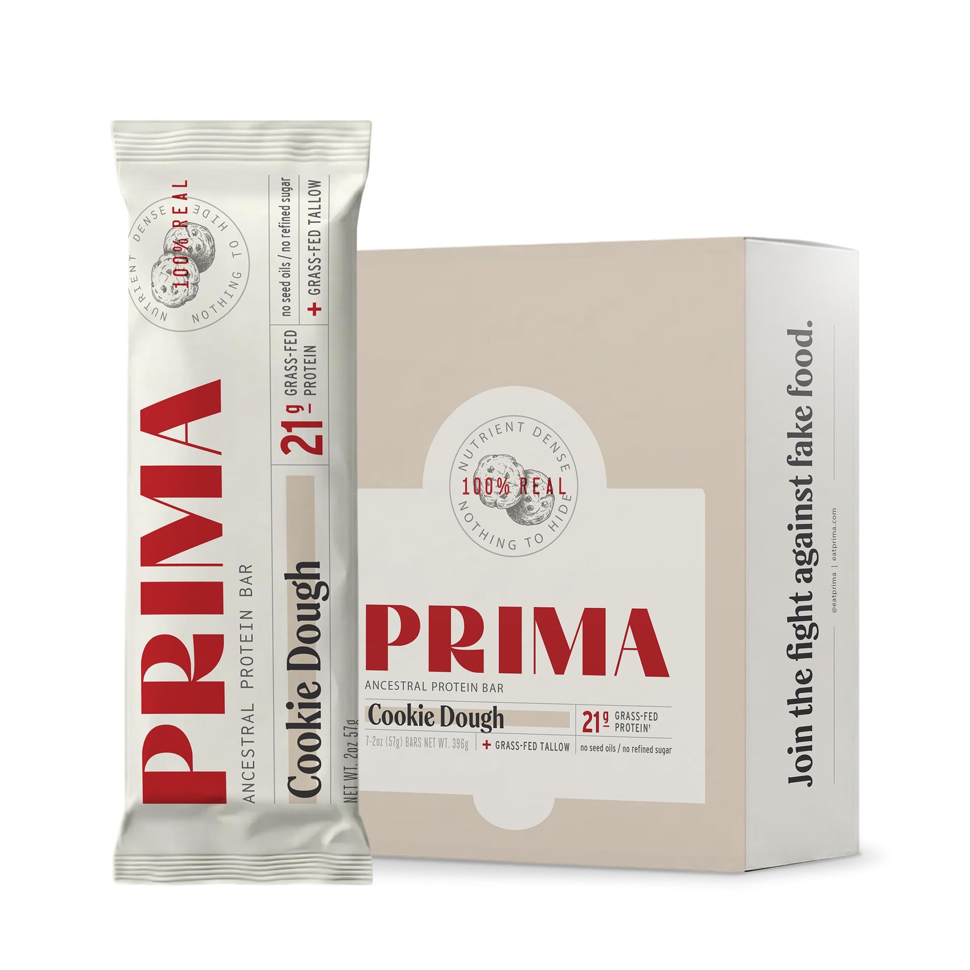 PRIMA Cookie Dough Protein Bar | 21g Grass Fed Whey and Collagen | No Seed Oils, No Preservatives, Raw Honey Sweetened | 7 Pack PRIMA ANCESTRAL PROTEIN BAR buy australia supplements