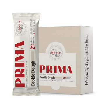 PRIMA Cookie Dough Protein Bar | 21g Grass Fed Whey and Collagen | No Seed Oils, No Preservatives, Raw Honey Sweetened | 7 Pack PRIMA ANCESTRAL PROTEIN BAR buy australia supplements