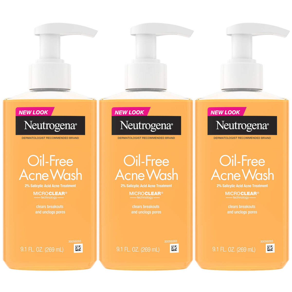 Neutrogena Oil Free Acne Face Wash, 9.1 fl. oz, 3 Pack Neutrogena