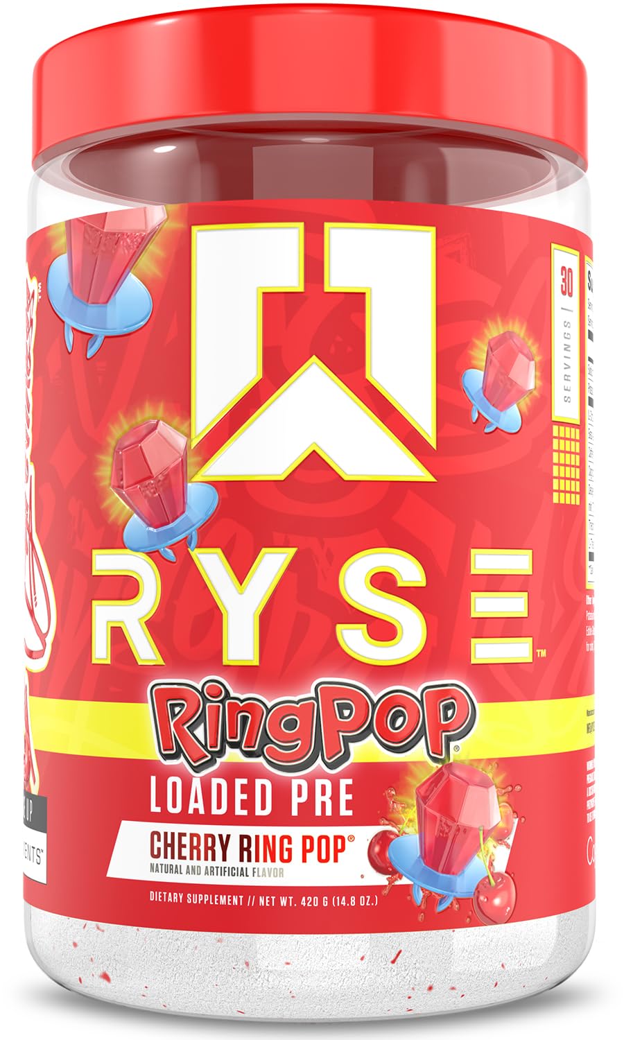 RYSE Loaded Pre Workout Powder - Strawberry Squeeze - Daily Pre-Workout for Men & Women with 390mg Caffeine, Beta Alanine, and Citrulline for Pump, Focus, and Energy - 30 Servings