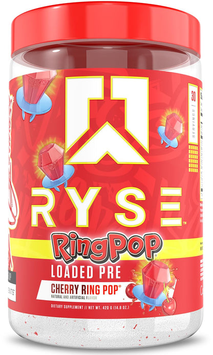 RYSE Loaded Pre Workout Powder - Strawberry Squeeze - Daily Pre-Workout for Men & Women with 390mg Caffeine, Beta Alanine, and Citrulline for Pump, Focus, and Energy - 30 Servings