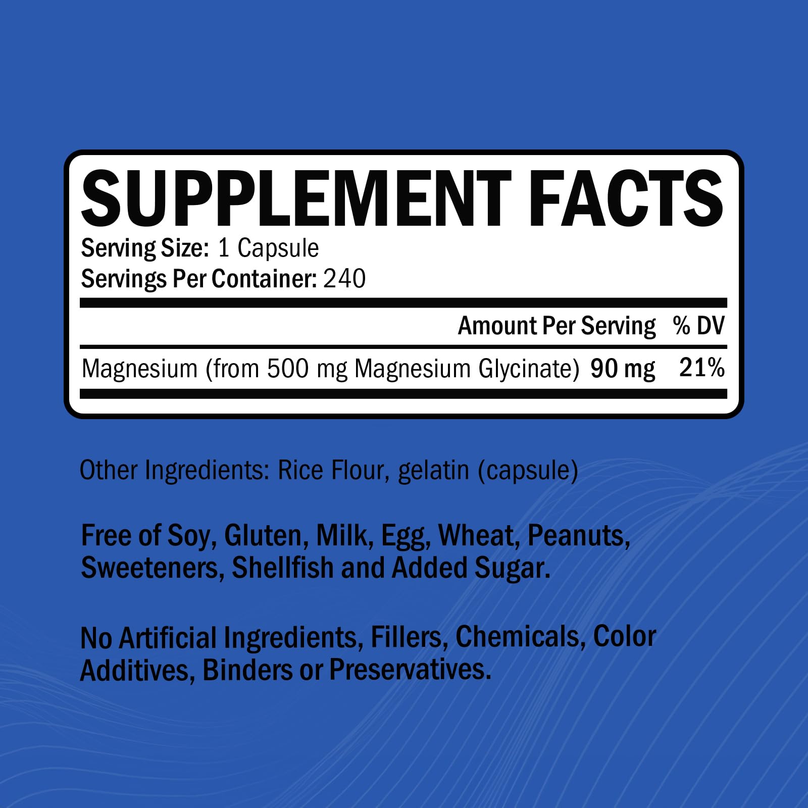 Magnesium Glycinate - High Absorption Magnesium Supplement 500mg Per Serving for Stress Relief, Sleep, Heart and Bone Health, Nerve Support - Non-GMO, Gluten-Free, Gentle on Stomach, 240 Capsules GOODBIO buy australia supplements