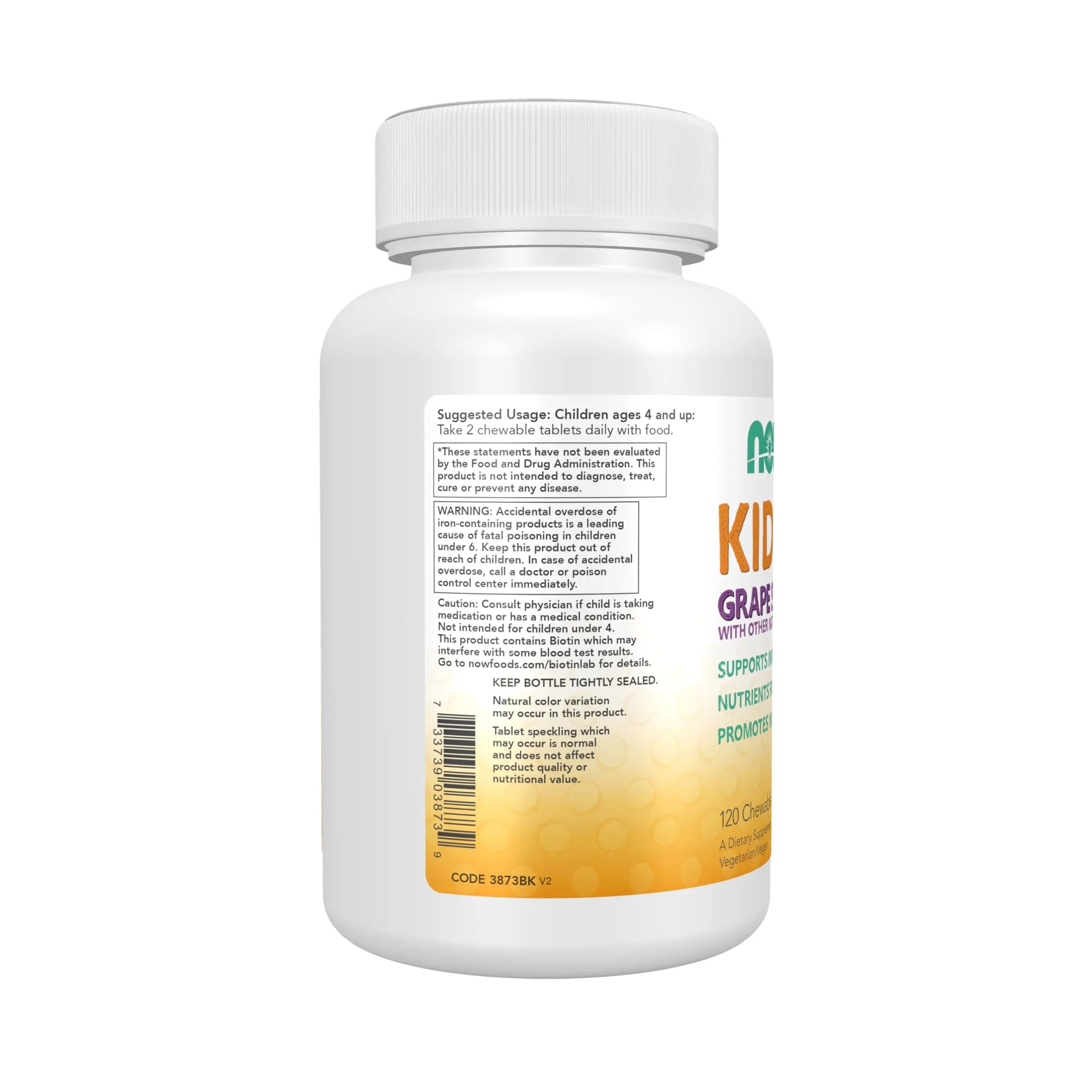 Now Kids Supplements, Kid Vits Multivitamin, Grape Flavor, 120 Chewable Tablets NOW Foods buy australia supplements