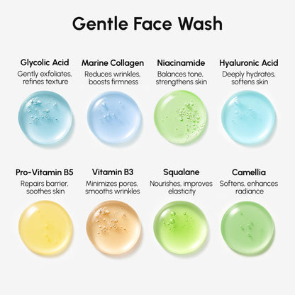 MAREE Face Exfoliator – Microdermabrasion Facial Scrub & Exfoliating Face Wash for Women – Collagen & Glycolic Acid – Gentle Scrub and Exfoliant MAREE