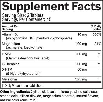 BRAINMD Dr Amen Put Me To Sleep Naturally - 90 Chewable Tablets, Pack of 2 - With Melatonin, L-Theanine, Magnesium, GABA, Vitamin B6 & 5-HTP - Gluten Free - 90 Total Servings