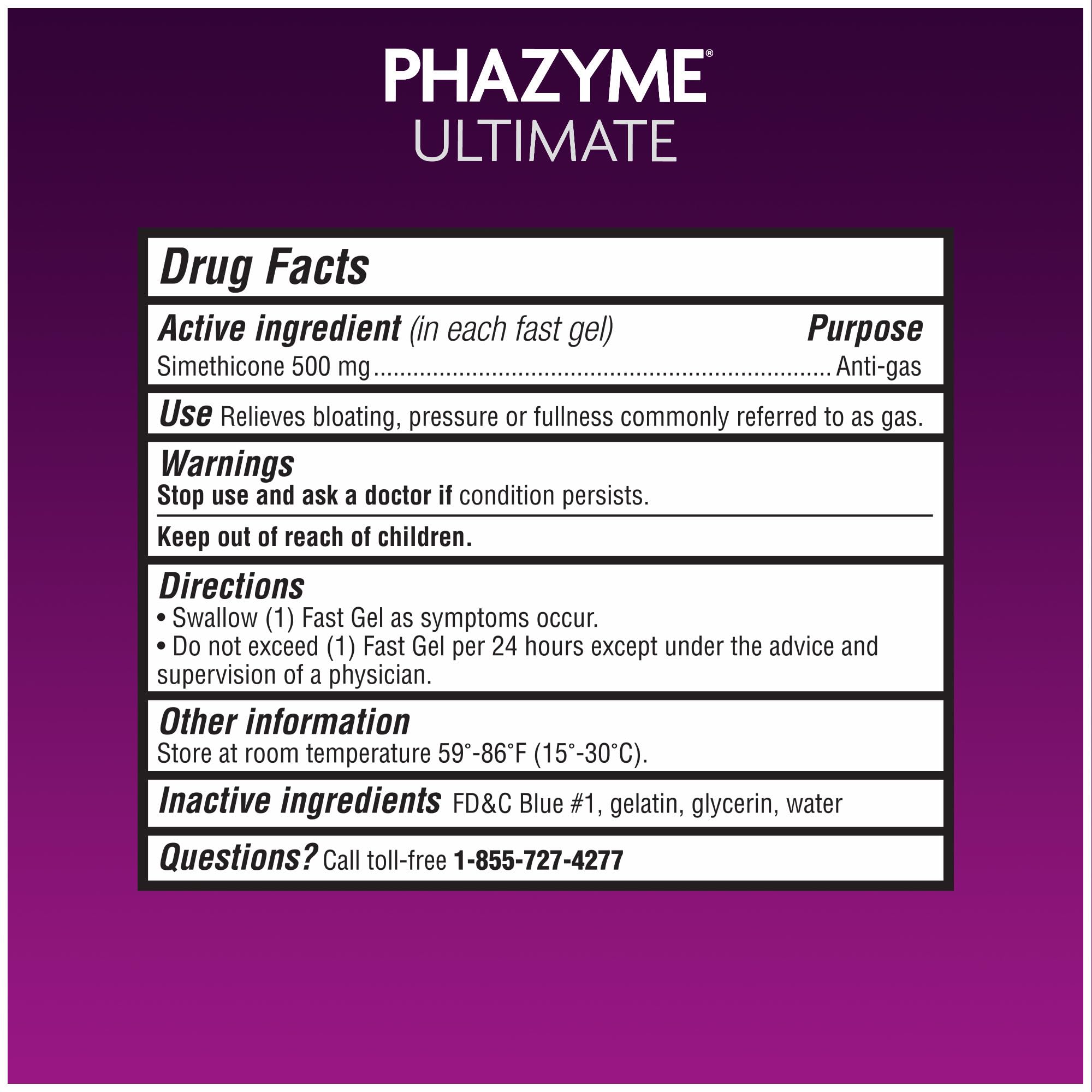 Phazyme Ultimate Strength Anti-Gas 500 mg Simethicone Gas Relief for Adults, Fast Gels Quickly Ease Bloating, Pressure and Discomfort, 20 Count Phazyme buy australia supplements