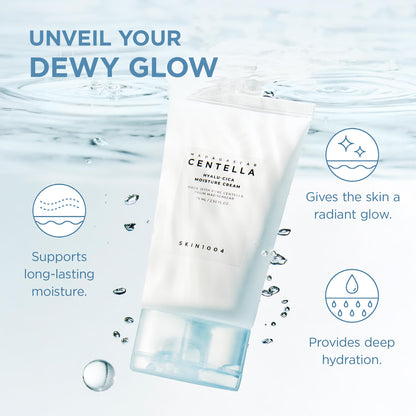 SKIN1004 Hyalu-Cica Moisture Cream, Face Moisturizer with Hyaluronic Acid, Centella Cream for Deep Hydration, Lightweight Nourishing Gel Moisturizer for Face, Korean Skin Care, 2.53 fl oz / 75ml SKIN1004