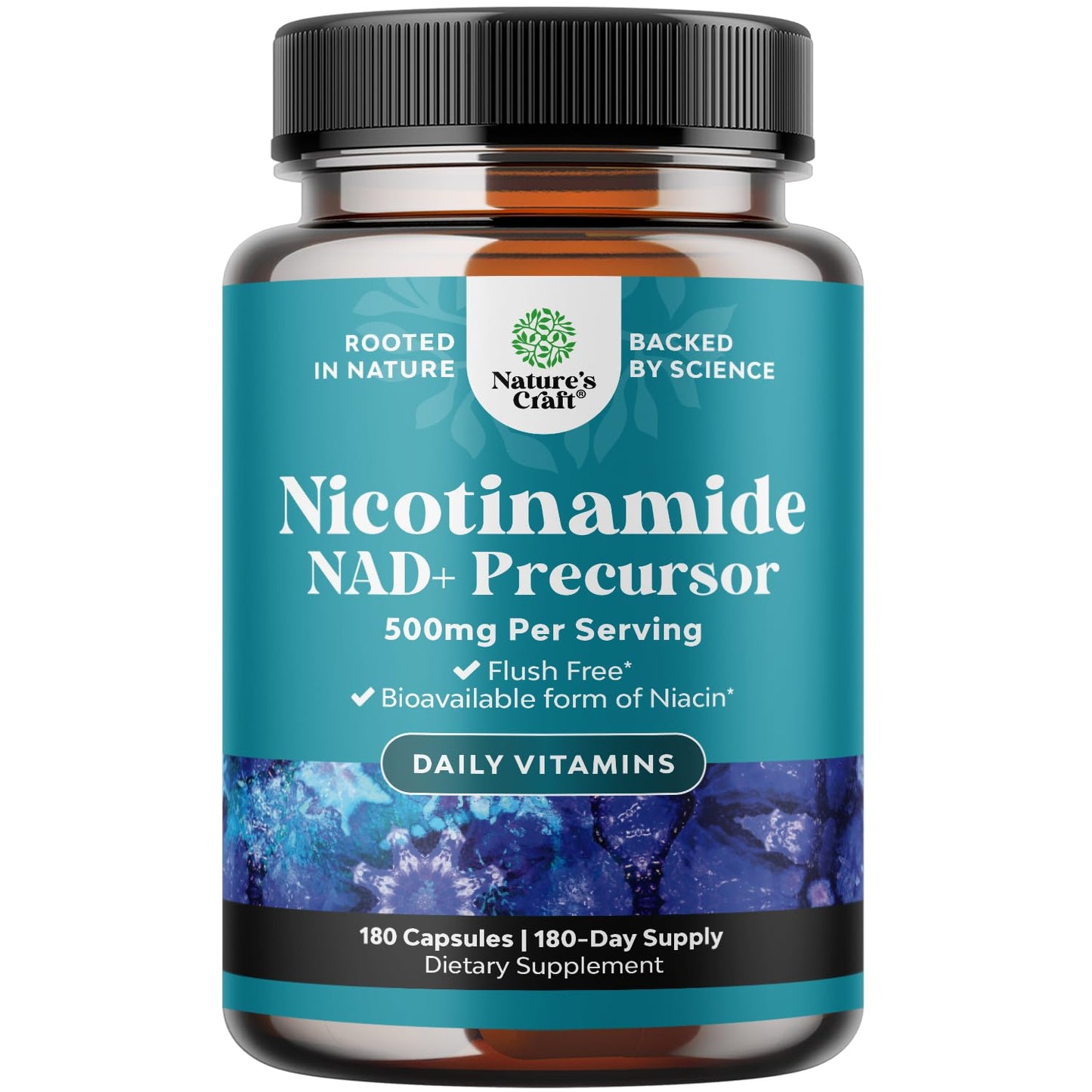 Vitamin B3 Niacinamide 500mg Capsules - Mitochondrial Energy and Potent Skin Supplement - Vitamin B3 Niacin Flush Free and Nicotinamide 500mg - Flush Free Niacin Supplement - 60 Count Gsupps Australia