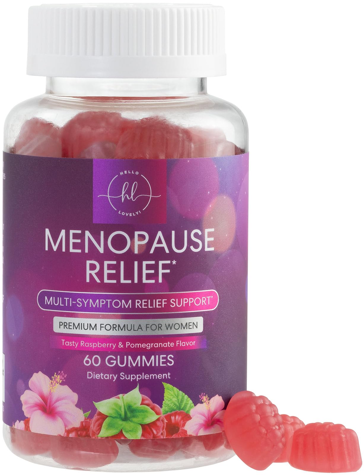 Menopause Supplements for Women - Complete Natural Mild Hot Flashes & Night Sweats Support, Multi Benefit Menopause Relief Gummy, Support for Balance & Energy, Gluten-Free & Non-GMO - 60 Gummies Hello Lovely! buy australia supplements