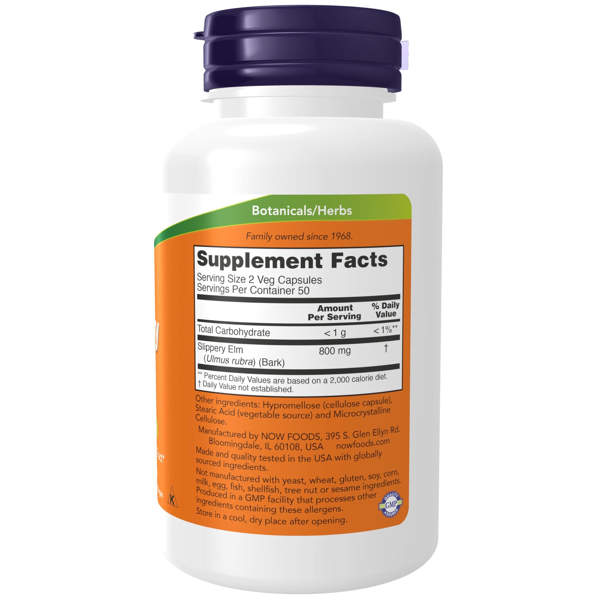 Now Foods Slippery Elm, 100 Caps 400 mg Gsupps Australia