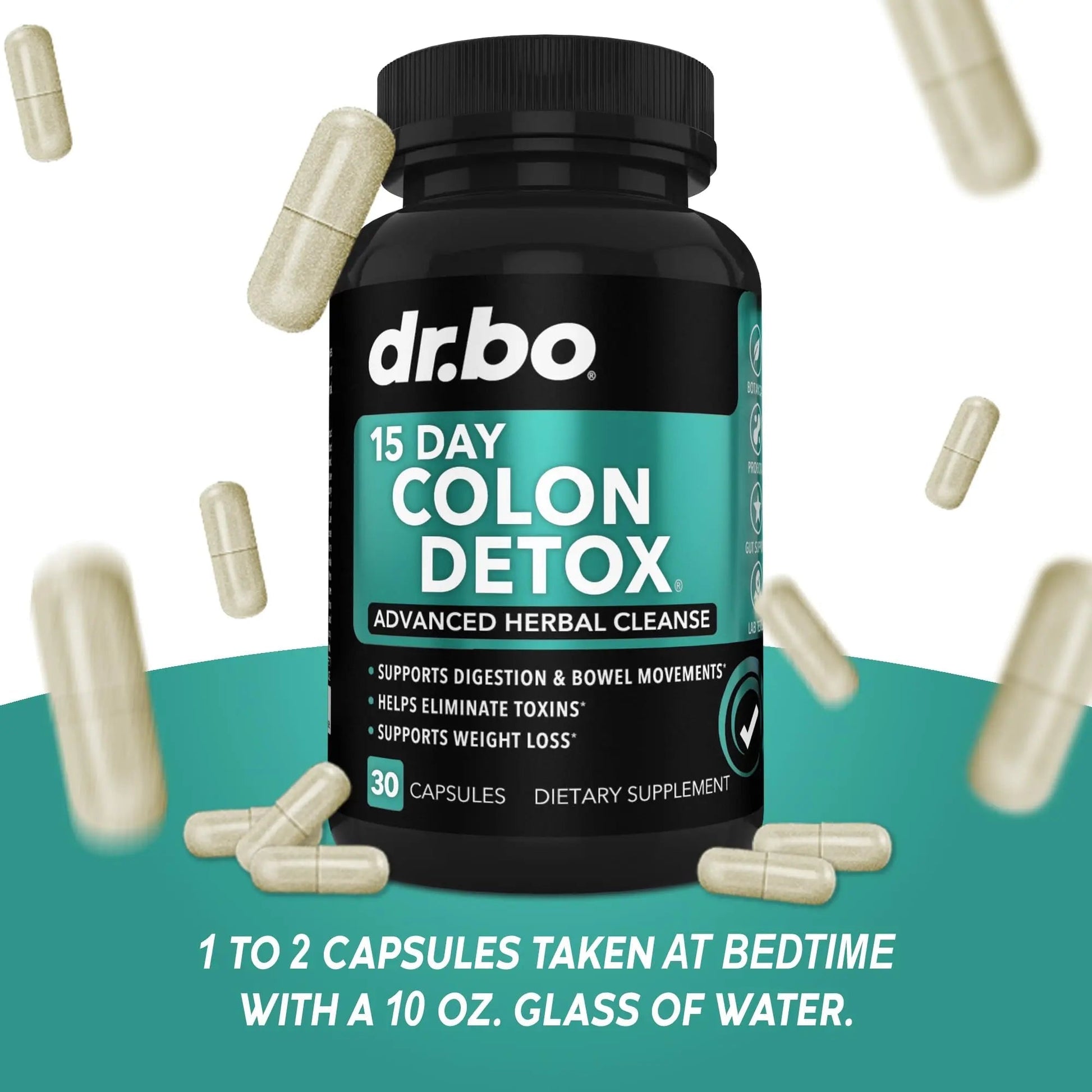Colon Cleanser Detox for Weight Flush - 15 Day Intestinal Cleanse Pills & Probiotic - Fast Natural Laxative for Constipation Relief - Bowel Movement Supplements for Stomach Bloating, Gut Loss Support DR. BO buy australia supplements