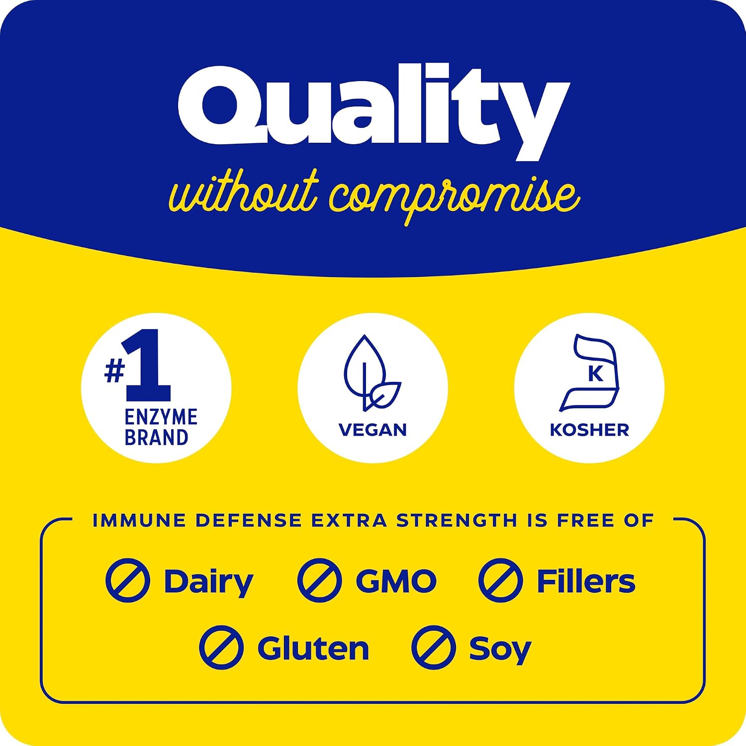 Enzymedica Immune Defense Extra Strength Caps - 90 Capsules | Proteolytic Enzyme Supplement for Men & Women, Immune Health Support Supplement with Protease, Catalase, Vegan Gsupps Australia