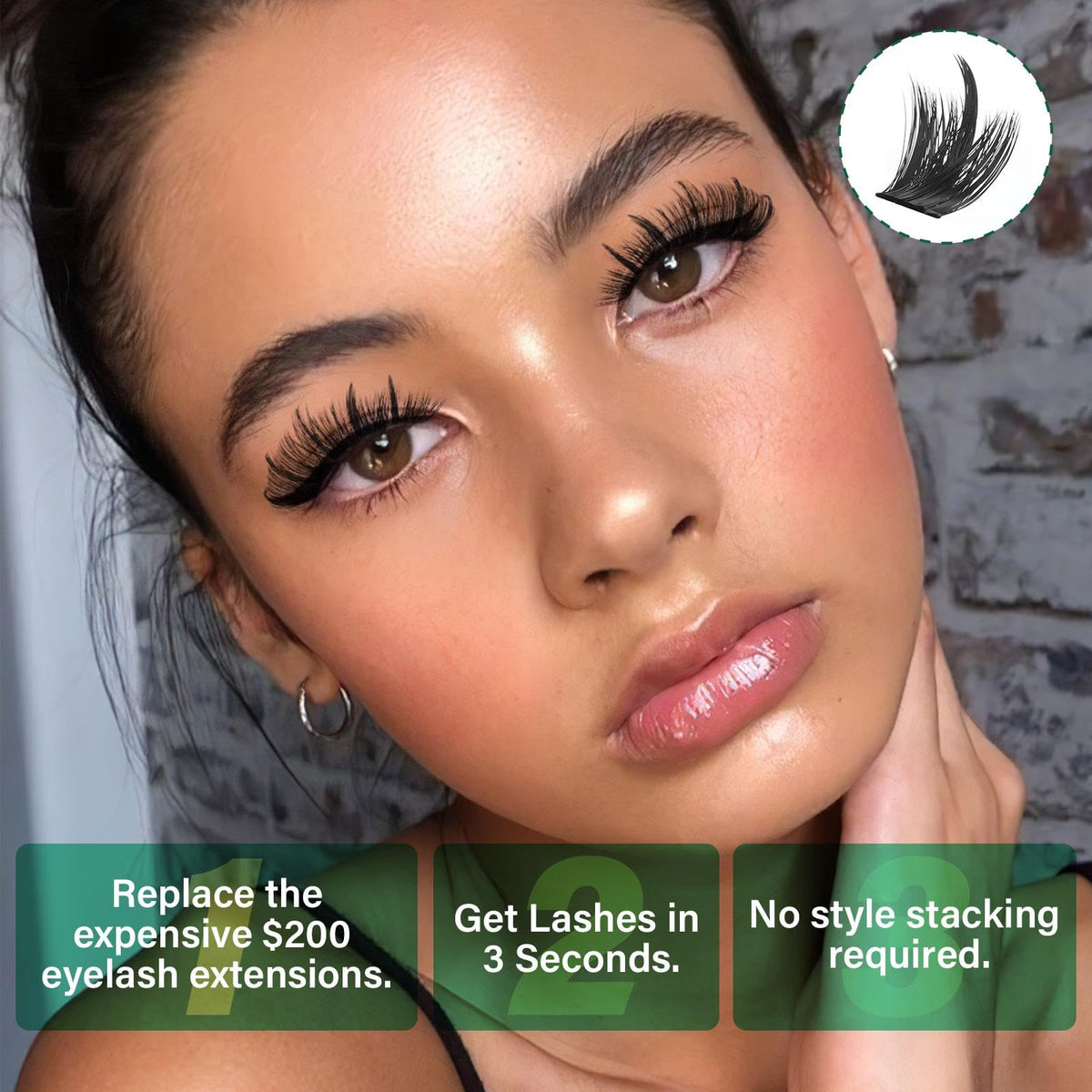 KEYYOU Lash Clusters with Spikes - 200D Volume Wispy Manga Lash Clusters KEYYOU