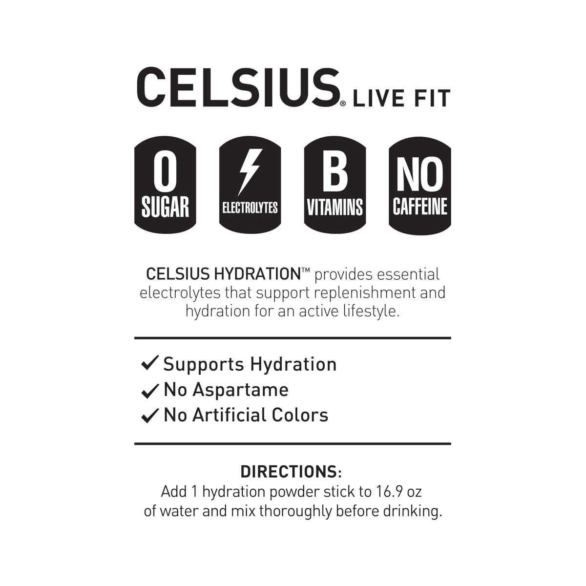 CELSIUS Hydration™ Strawberry Watermelon, Sugar Free Electrolyte Hydration Drink Mix (Pack of 14) CELSIUS