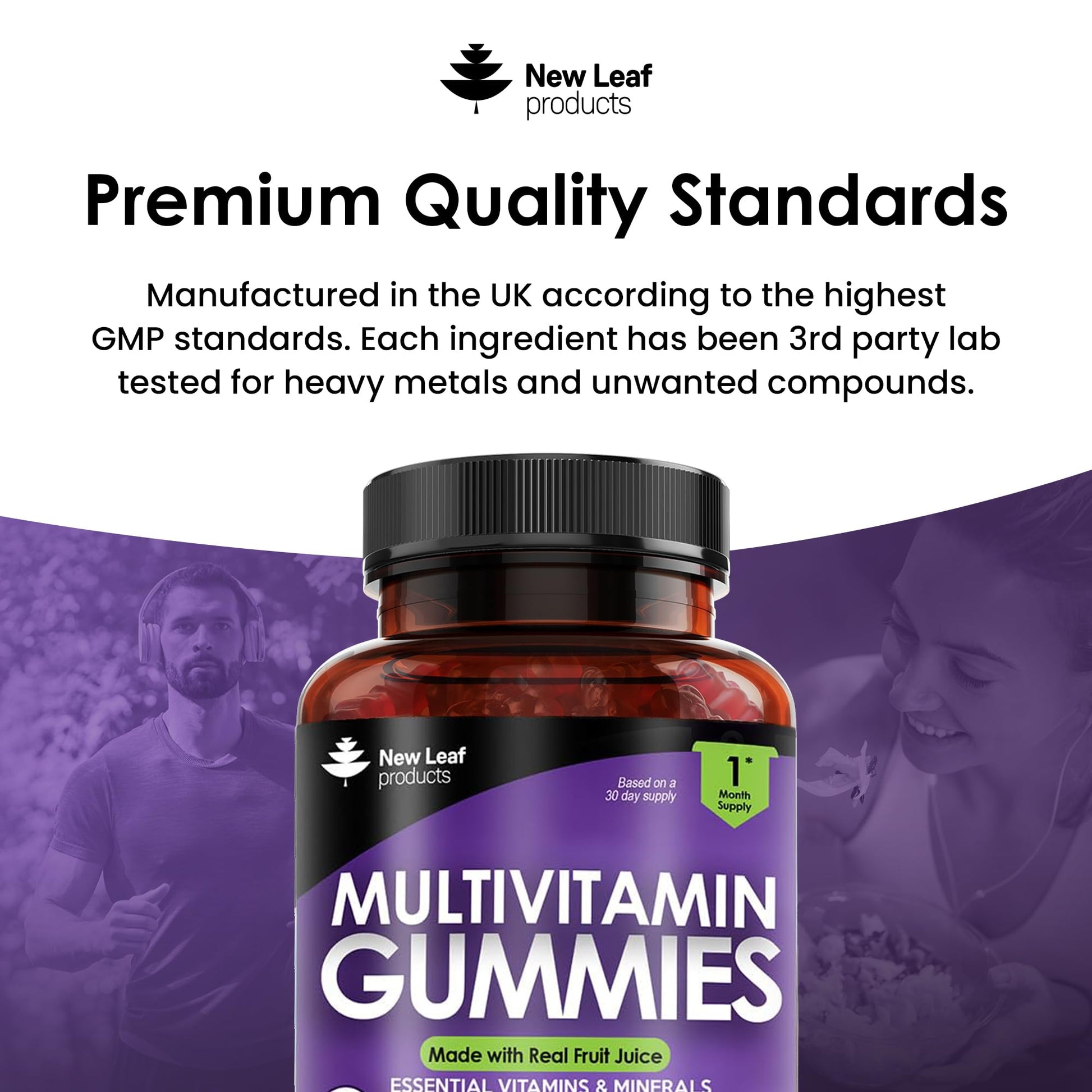 Multivitamin Gummies High Strength for Men Women - Vegetarian +14 Essential Vitamins NEW LEAF PRODUCTS buy australia supplements