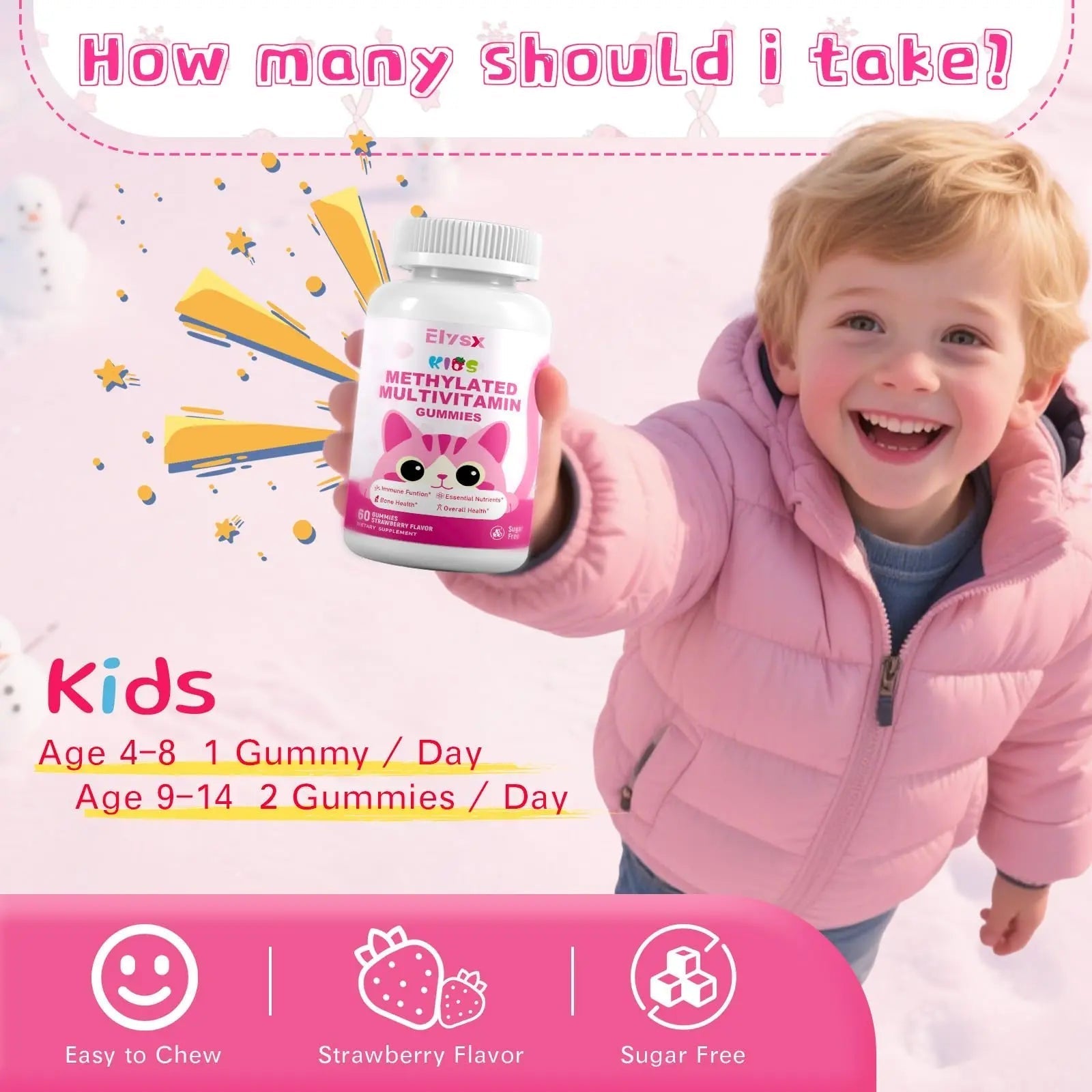 Elysx Kids Methylated Multivitamin Chewable & Liposomal Magnesium Glycinate 400mg Gummies, Immune & Brain, Muscle & Relax Elysx buy australia supplements