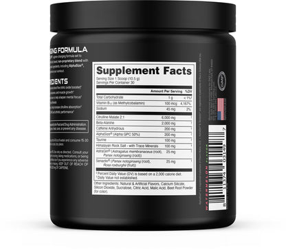 Bucked Up Pre Workout - Best Tasting - 6 Grams Citrulline, 2 Grams Beta Alanine Non Proprietary Blend, Powder (Strawberry Kiwi)