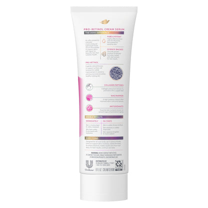 Dove Cream Serum Pro-Retinol + Firming for Elasticity and Firmness, with Collagen Peptides, Niacinamide and Antioxidants Lotion, 8 oz Dove