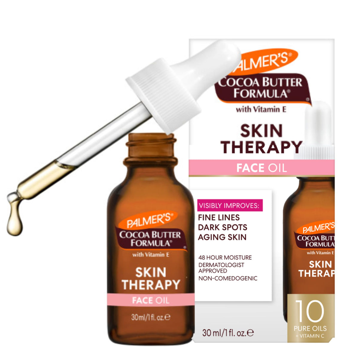 Palmer's Skin Therapy Face Oil, Moisturizing Cocoa Butter Formula (1 Fl Oz) Palmer's