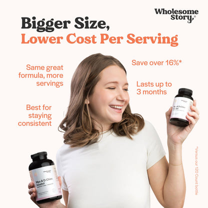 Wholesome Story Myo-Inositol & D-Chiro Inositol Supplement for Women | Fertility Supplements for Hormonal Balance & Ovarian Health Support Wholesome Story