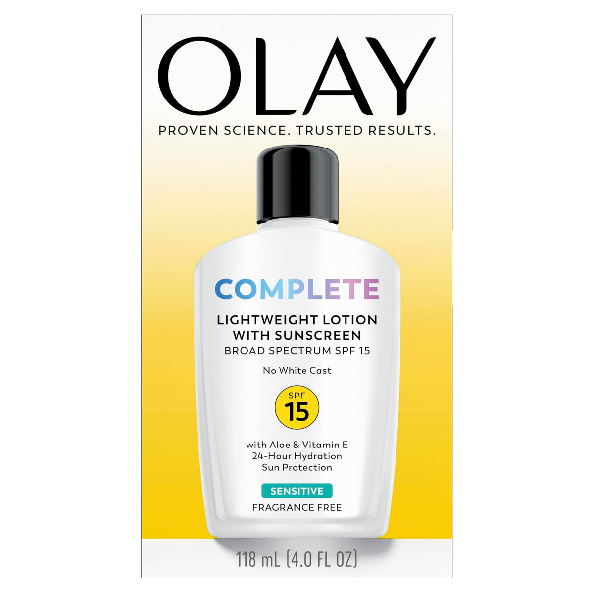 Olay Face Moisturizer, Complete All Day Moisturizer With Sunscreen Broad Spectrum SPF 15 - Sensitive, 4 fl. Oz, 1 unit Olay