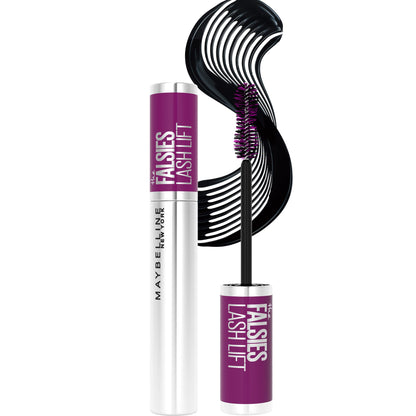 Maybelline The Falsies Lash Lift Waterproof Mascara Volumizing, Lengthening, Lifting, Curling, Multiplying, Eye Makeup, Very Black, 1 Count MAYBELLINE