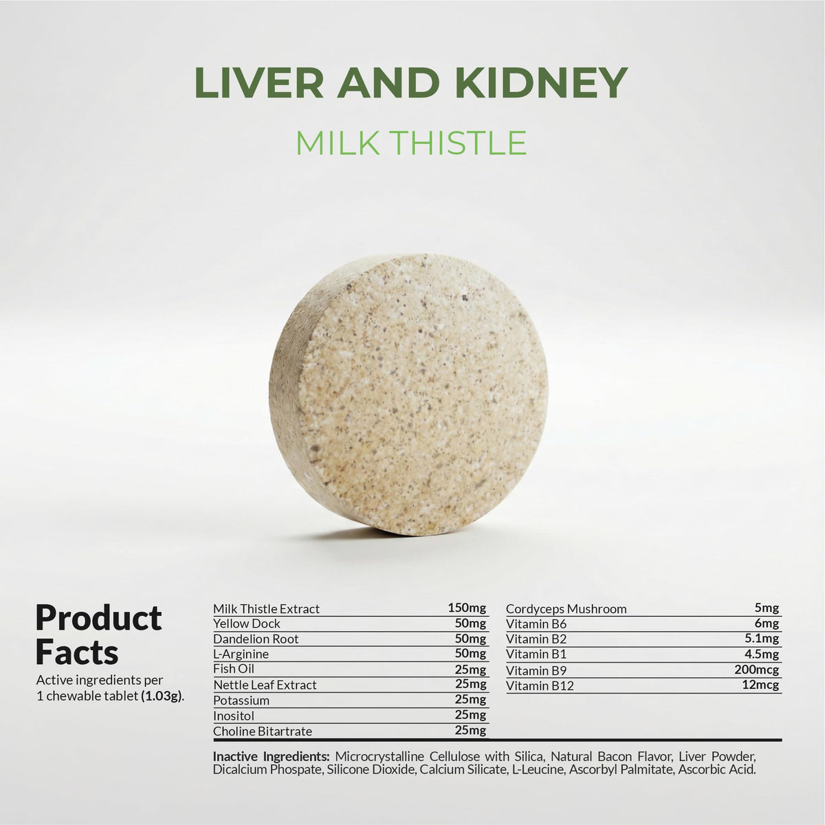 Milk Thistle for Dogs - 120 Chewable Tablets - Silymarin - Liver and Kidney Support with EPA & DHA - Detox - Liver Supplement for Dogs Coco and Luna