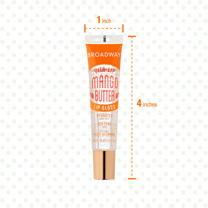 Ruby Kisses Broadway Vita-Lip Clear Lip Gloss (3 Pack Mango Butter, Rosehip, Coconut Oil), Ultra-Hydrating & Soothing Formula with Vitamin Oils, High-Shine Non-Sticky Finish, Healing Lip Balm Ruby Kisses
