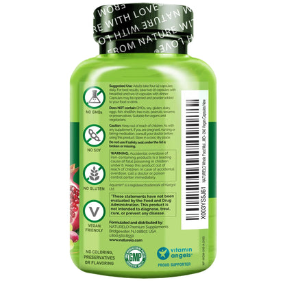 NATURELO Whole Food Multivitamin for Women - with Vitamins, Minerals, & Organic Extracts - Supplement for Energy and Heart Health NATURELO