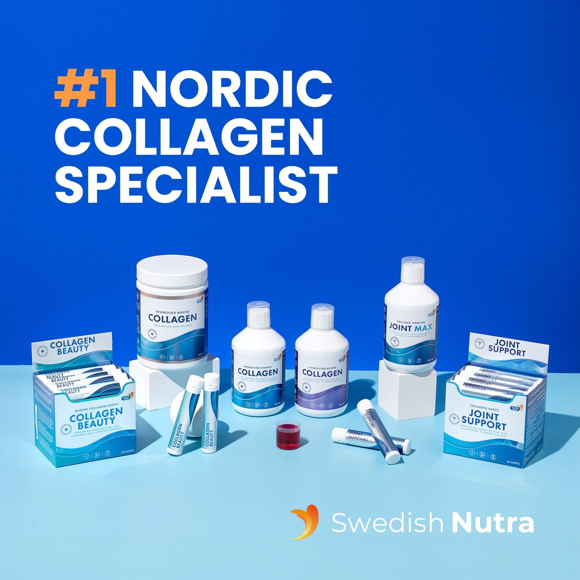 Swedish Nutra 10,000 mg Hydrolyzed Marine Collagen Liquid Supplement - 500 ml, 20 Day Supply | Hyaluronic Acid, Biotin & Vitamin C for Healthy Hair, Skin, Nails & Joints | For Men & Women | Sugar-Free Swedish Nutra buy australia supplements