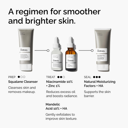 The Ordinary Mandelic Acid 10% + Hyaluronic Acid, Gentle Exfoliating Serum for Clarity and Hydration, 1 Fl Oz The Ordinary