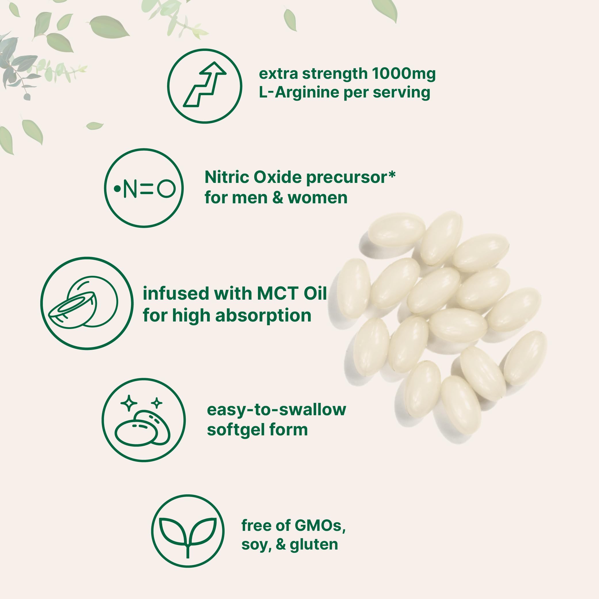 Micro Ingredients L-Arginine 1000mg with MCT Oil, 300 Softgels | Nitric Oxide Precursor* for Men & Women | Extra Strength Amino Acid Formula for Daily Wellness Micro Ingredients buy australia supplements