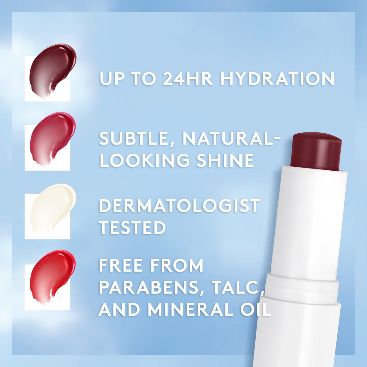 CoverGirl Clean Fresh Tinted Lip Balm, Vegan Formula, Hydrating, Natural Finish, Bliss You Berry, 1 Count COVERGIRL