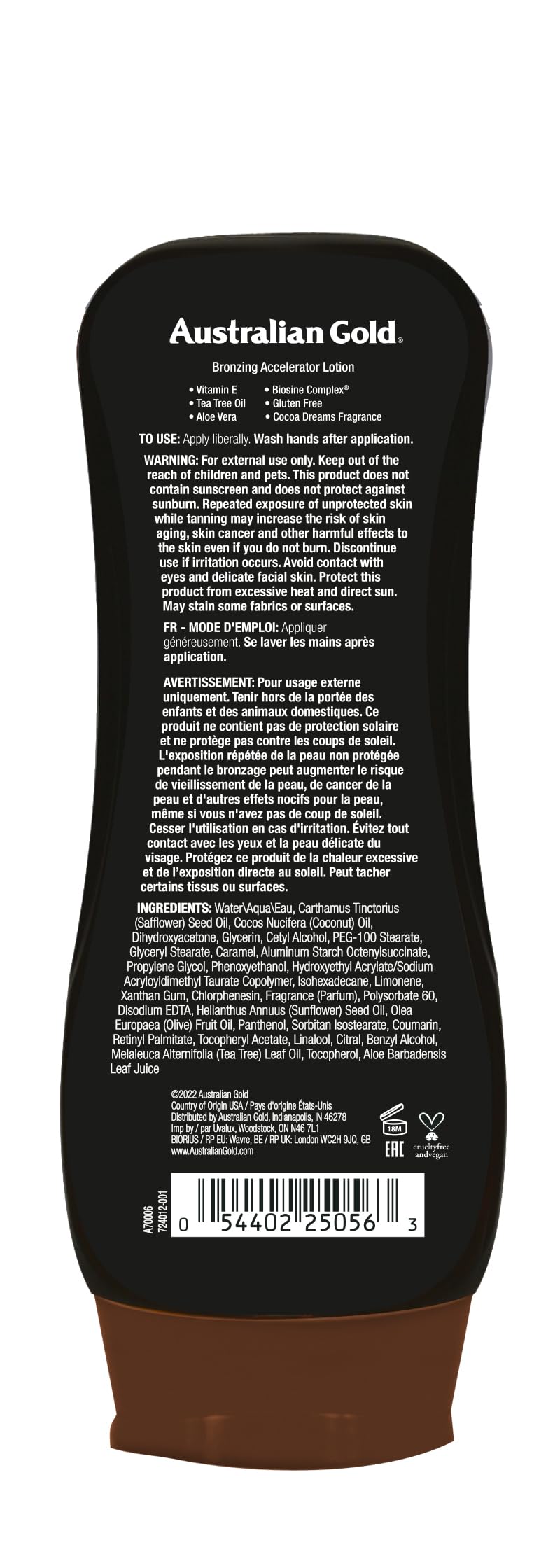 Australian Gold Dark Tanning Accelerator Lotion With Bronzer, 8 Ounce, New Package Same Formula, B003GX5SSC Australian Gold