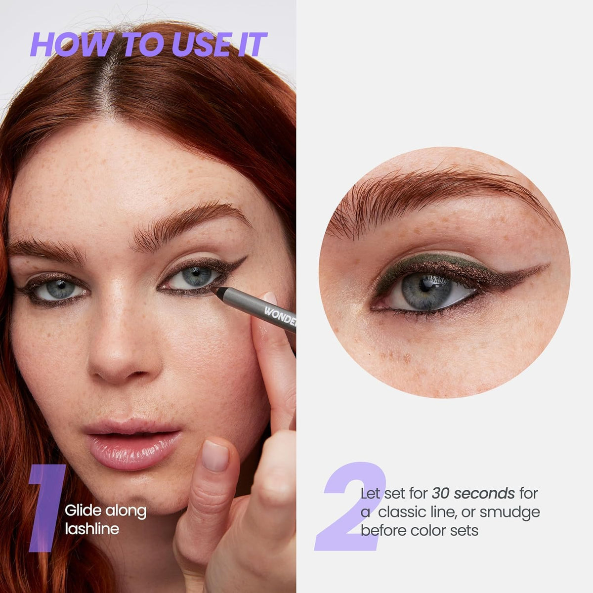 Wonderskin Eyeliner Pencil 1440 Longwear Eyeliner Waterproof & Smudge Proof Wonderskin