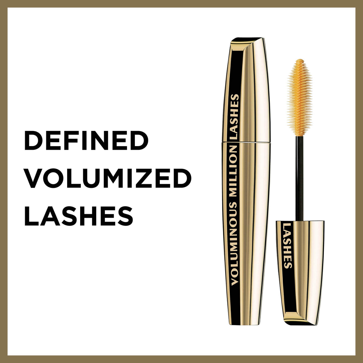 L’Oreal Paris Makeup Voluminous Million Lashes Mascara, Volumizing Collagen Infused Eye Makeup, Amplifying Mascara Brush, Waterproof, Blackest Black, 0.32 Fl Oz., 1 Count L'Oreal Paris