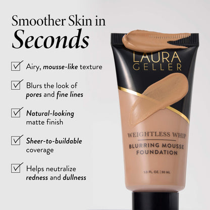 LAURA GELLER Weightless Whip Mousse Foundation, Buildable - Golden Medium LAURA GELLER NEW YORK